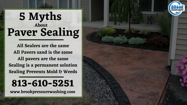 Feature image for blog titled, 5 Myths About Paver Sealing